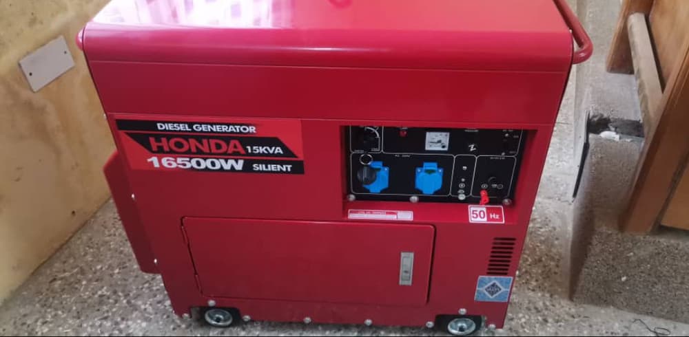 15 KVA Honda diesel generator donated by TACONA as backup power for the lab